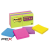 3M POSTIT Öntapadó jegyzettömb, 76x76 mm, 12x90 lap, 3M POSTIT "Super Sticky", vegyes