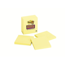 3M POSTIT Öntapadó jegyzettömb, 76x76 mm, 90 lap, "Super Sticky", kanári sárga post-it
