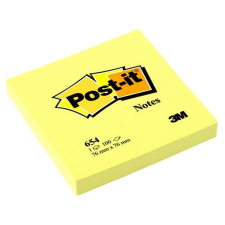 3M POSTIT Öntapadós jegyzettömbök 654, 76 x 76 mm jegyzettömb