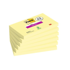 3M POSTIT Super Sticky 76x127mm öntapadó jegyzettömb - Sárga (90 lap / tömb) (7100259448) jegyzettömb
