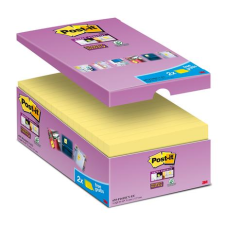3M Super Sticky 76x76mm öntapadó jegyzettömb (1440 lap) - Sárga (70005198323) jegyzettömb