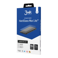 3MK HARD GLASS MAX LITE képernyővédő üveg (3D, 0.3mm, 9H) FEKETE mobiltelefon kellék