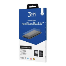 3MK HARD GLASS MAX LITE képernyővédő üveg (3D, 0.3mm, 9H) FEKETE tok és táska