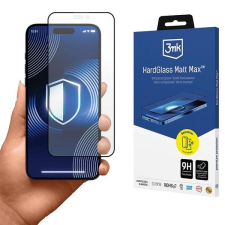 3MK HardGlass Matt Max matt edzett üveg kijelzővédő iPhone 16 Pro mobiltelefon kellék