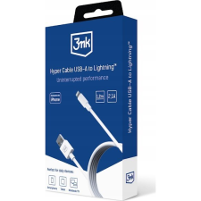 3MK Hyper A - Lightning 5V/2.1A 12W Cable 1,2m White (3MK15853) kábel és adapter