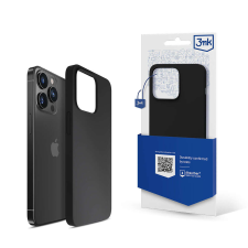 3MK iPhone 14 Pro tok 3mk Silicone Case Series - fekete tok és táska