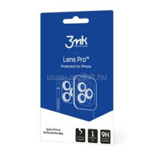 3MK LENS PROTECTION PRO kameravédő üveg (2.5D, 9H + segédkeret) FEKETE (GP-139843) mobiltelefon kellék