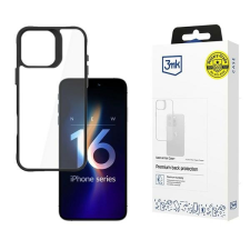3MK SatinArmor+ tok iPhone 16 Pro - átlátszó fekete szegéllyel tok és táska