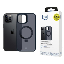 3MK Smoke Magsafe & Stand tok kitámasztóval iPhone 12 Pro Max - fekete tok és táska