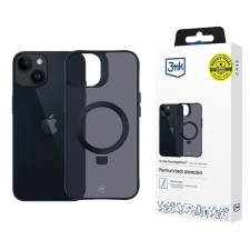 3MK Smoke Magsafe & Stand tok kitámasztóval iPhone 13/14 - fekete tok és táska