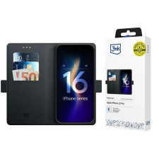 3MK Wallet könyvtok kártyatartóval iPhone 16 Pro - fekete tok és táska