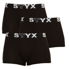  3PACK Fekete férfi boxeralsó Styx sport gumi (G9606060) M