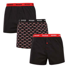  3PACK férfi bő szárú boxeralsó HUGO tarka (50532565 967) M