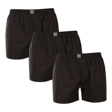  3PACK Férfi bő szárú boxeralsók Horsefeathers Manny fekete (AM165A) XXL