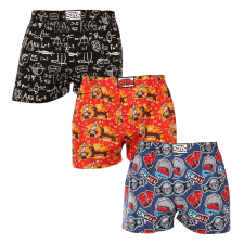 3PACK férfi bő szárú boxeralsók Styx art klasszikus gumipánt többszínű (3A15462) M férfi alsó