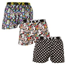  3PACK férfi bő szárú boxeralsók Styx art sportos gumipánt többszínű (3B11830) XL
