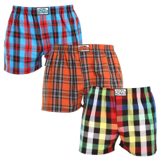  3PACK férfi bő szárú boxeralsók Styx klasszikus gumipánt többszínű (3A092613) M