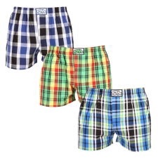 3PACK férfi bő szárú boxeralsók Styx klasszikus gumipánt többszínű (3A11789) XL férfi alsó