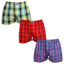 3PACK férfi bő szárú boxeralsók Styx klasszikus gumipánt többszínű nagyméretű (3E103133) 3XL férfi alsó