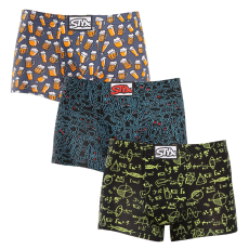  3PACK férfi boxeralsó Styx art klasszikus gumipánt többszínű (3Q12672) L