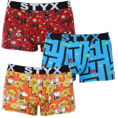  3PACK férfi boxeralsó Styx art sport gumi több színben (3G12914) S