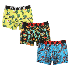  3PACK Férfi boxeralsó Styx art sportos gumipánt készült nagyméretű sportgumi (3R13188) 5XL