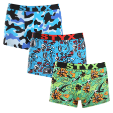 3PACK férfi boxeralsó Styx art sportos gumipánt többszínben (3G15780) XXL férfi alsó