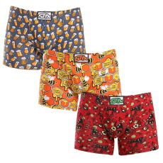  3PACK férfi boxeralsó Styx hosszú art klasszikus gumipánt többszínű (3F13714) L