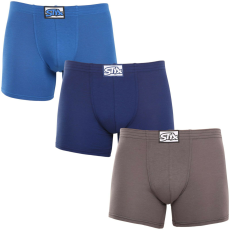  3PACK férfi boxeralsó Styx hosszú klasszikus gumipánt többszínben (3F96837) M