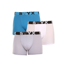 3PACK férfi boxeralsó Styx hosszú sportos gumipánt többszínű (U9696167) XL