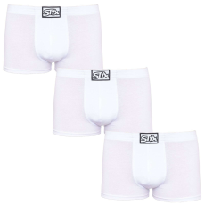  3PACK férfi boxeralsó Styx klasszikus gumi fehér (3Q1061) L