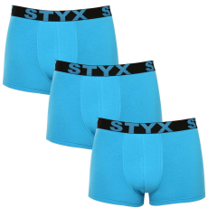  3PACK Férfi boxeralsó Styx sport gumi világoskék (3G1169) XL