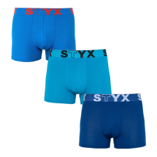  3PACK Férfi boxeralsó Styx sportos gumipánt kék (G9676869) XXL férfi alsó