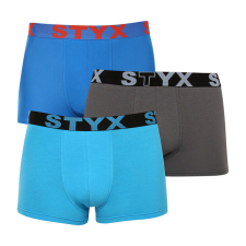 3PACK férfi boxeralsó Styx sportos gumipánt nagyméretű többszínű (3R10379) 3XL férfi alsó