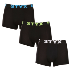  3PACK férfi boxeralsó Styx sportos gumipánt nagyméretű többszínű (R9606162) 3XL