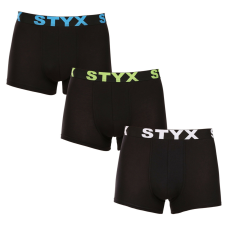 3PACK férfi boxeralsó Styx sportos gumipánt nagyméretű többszínű (R9606162) 4XL férfi alsó