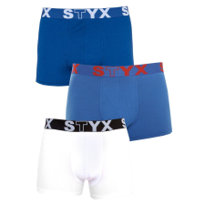 3PACK férfi boxeralsó Styx sportos gumipánt nagyméretű többszínű (R9676861) 4XL férfi alsó