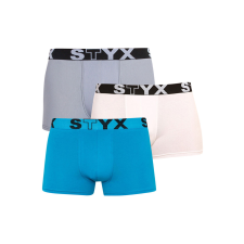 3PACK férfi boxeralsó Styx sportos gumipánt többszínben (G969106167) M férfi alsó