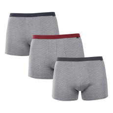  3PACK férfi boxeralsók Andrie szürke (PS 5702) L