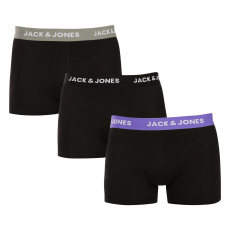  3PACK férfi boxeralsók Jack and Jones fekete (12268482) M