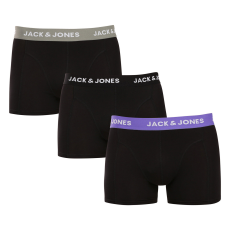  3PACK férfi boxeralsók Jack and Jones fekete (12268482) XL