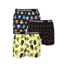  3PACK Férfi klasszikus boxeralsó Horsefeathers Frazier Bundle 5 (AM096G) M