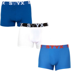  3PACK Nagyméretű tarka férfi boxeralsó Styx sport gumi (3R96817) 4XL
