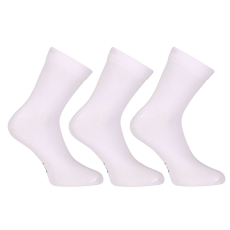  3PACK Nedeto zokni bokazokni bambusz fehér (3PBK02) XL