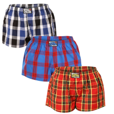  3PACK női bő szárú boxeralsók Styx klasszikus gumipánt többszínű (3K10469) M