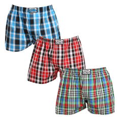  3PACK tarka férfi klasszikus boxeralsó Styx klasszikus gumi (3A103456) L