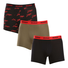  3PACK többszínű HUGO férfi boxeralsó (50517887 984) L