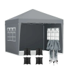  3x3m kültéri pavilon, UV -védelem, állítható magasságú sátor eseményekhez, Sötétszürke