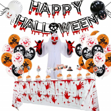  40 db-os Halloween dekoráció készlet KATELUO, papír/latex, többszínű dekoráció