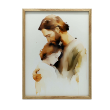 40x50 CM JÉZUS FIÚT ÖLELŐ FALI PLAKÁT KERETBEN grafika, keretezett kép